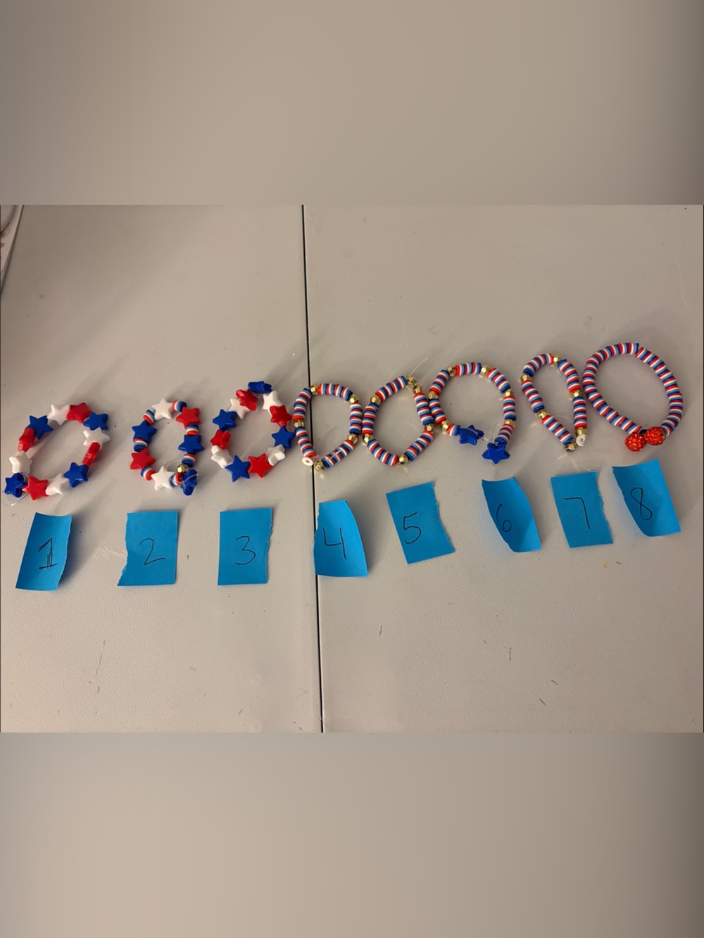 Emmy’s Creations Red, White and Blue Kids Star & Beaded Bracelets (Choice of 1)